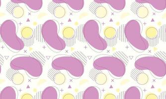 Flat abstract doodle pattern design background vector