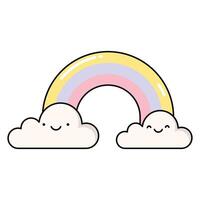 Rainbows pastel color Illustration vector