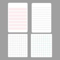 note paper collection on gray background vector