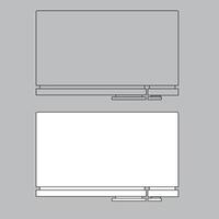 Top view refrigerator icon for house plan design. refrigerator icon outline. refrigerator icon outline vector