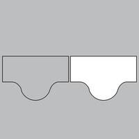 Top view urinal icon for house plan design. urinal icon outline. urinal icon outline vector