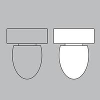 Top view toilet icon for house plan design. toilet icon outline. toilet icon outline vector