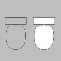 Top view toilet icon for house plan design. toilet icon outline. toilet icon outline vector