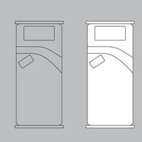 cama icono para casa plan diseño. contorno cama icono. contorno cama icono vector