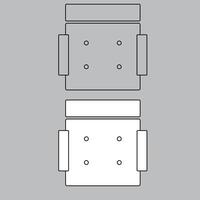 Top view chair icon for house plan design. chair icon outline. chair icon outline vector