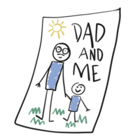 Dad and me illustration png