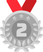 Silber Medaille Münze mit Lorbeeren und Sterne png