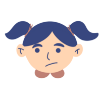 Upset kids expression illustration png