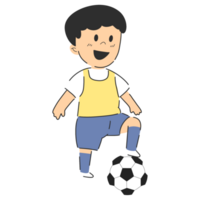 Kid player football illustration png