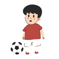 Kids playing football illustration png