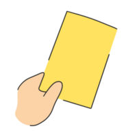 amarillo tarjeta para fútbol png