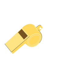 Yellow whistle illustration png