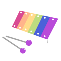 Kid xylophone toy illustration png