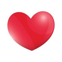 Big red heart on a white background. Symbol of Love vector