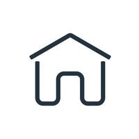 House icon isolated on white background for web and mobile apps. vector