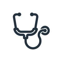 Stethoscope icon isolated on white background for web and mobile apps. vector