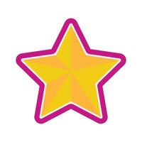 Star sticker flat design on white background vector