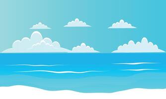 Background scene of blue ocean design vector