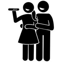 Happy couple showing positive test pack pregnancy illustration vector