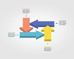 arrow chart template for infographic for presentation for 4 element vector