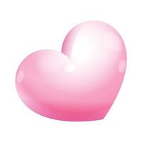 Realistic heart shape balloon vector