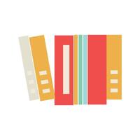 Colorful collection of books on white vector
