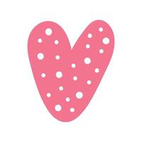 hand drawn heart on white background, heart shape symbol design vector