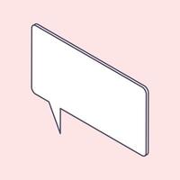 Speech bubble icon Flat design Isolated white background vector