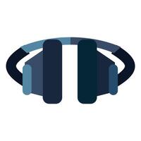 Headphones for listen music dj audio head vector