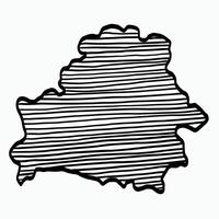 Doodle freehand drawing of Belarus map. vector