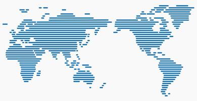 horizonte tira línea mundo mapa en blanco antecedentes. vector