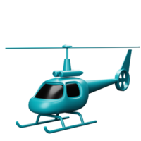 3d tolkning av blå helikopter png