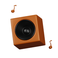 3d rendering of cute speaker png