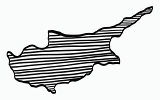 Doodle freehand drawing of Cyprus map. vector