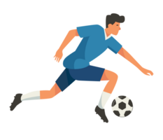 calcio giocatore in esecuzione con palla png