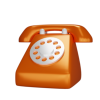 3d Renderização do fofa telefone png