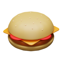 rendu 3d de hamburger png