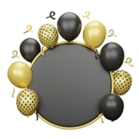 3d rendering of balloon and circle png