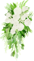 flore mariage bouquet aquarelle illustration png