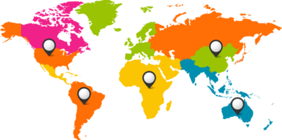 mundo mapa infografía objeto elemento png