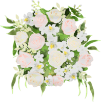 flore mariage bouquet aquarelle illustration png