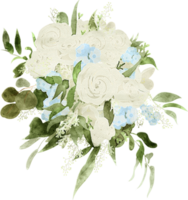 flore mariage bouquet aquarelle illustration png