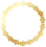 gold puzzle circle png