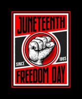 Juneteenth Freedom Day Since 1865 vector