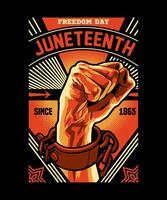 Freedom Day Juneteenth Since 1865 vector