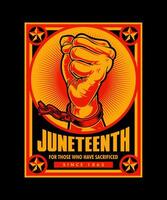 Juneteenth For Those Who Have Sacrificed vector