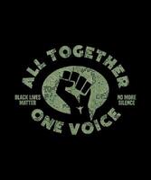 ALL TOGETHER ONE VOICE GRAPHIC DESIGN vector