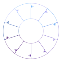 blå tona cirkel infographic med 10 steg, bearbeta eller alternativ. presentation glida mall. png
