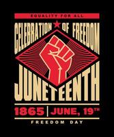 Celebration of Freedom Juneteenth vector