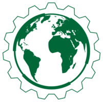 mundo mapa com roda dentada tecnologia png